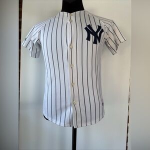 VIntage Majestic New York Yankees Derek Jeter Stitched Youth Jersey size Large